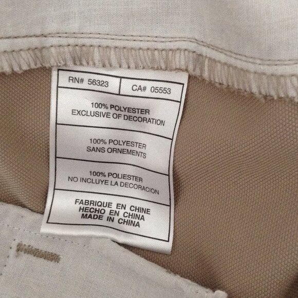 Nike Dri-Fit Men's Golf Bermuda Shorts Size 40 Golfing Beige Khaki Flat Front - Picture 9 of 9